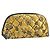 Pochette CHANEL Pelle verniciata Nera Oro Argento CC Auth 171183 Nero D'oro