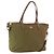 Borsa Tote PRADA in nylon pelle khaki oro Auth ti3738 D'oro Cachi