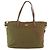 Borsa Tote PRADA in nylon pelle khaki oro Auth ti3738 D'oro Cachi - vista 2
