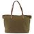 Borsa Tote PRADA in nylon pelle khaki oro Auth ti3738 D'oro Cachi - vista 3