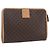 Céline Clutch in tela Macadam CELINE in pelle PVC marrone oro Auth ti3695 D'oro