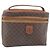 Céline Borsa a mano in tela Macadam CELINE in pelle PVC marrone oro Auth BA10609 D'oro