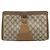 GUCCI GG Supreme Web Sherry Line Clutch Bag PVC Beige Oro 89 01 033 Auth ti3684 - vista 2