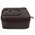 Pochette in pelle della linea Cambon CHANEL marrone scuro con CC argento Auth 171191 - vista 2