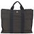 Hermès HERMES Borsa a Mano Her Line Tote MM in Tela Grigia Argento Auth 171993 Marrone - vista 3