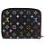 LOUIS VUITTON Monogram Multicolor Zippy Coin Purse Black M93740 LV Auth 169925 - view 3