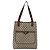 Borsa tote Gucci GG Supreme Web Sherry Line in PVC beige e oro 16 002 4487 Auth ti3729 D'oro - vista 2