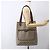 Borsa tote Gucci GG Supreme Web Sherry Line in PVC beige e oro 16 002 4487 Auth ti3729 D'oro - vista 21