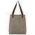 Borsa tote Gucci GG Supreme Web Sherry Line in PVC beige e oro 16 002 4487 Auth ti3729 D'oro - vista 3