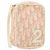 Christian Dior Trotter Canvas Pouch PVC Rosa Silber Auth ti3758