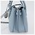 MCM Handtasche aus Leder 2-in-1 hellblau silber authentisch BA10842V - Ansicht 4