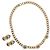 Collana in pietre colorate e strass Christian Dior metallo 2 pezzi Oro Auth am10776V