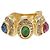 Collana in pietre colorate e strass Christian Dior metallo 2 pezzi Oro Auth am10776V - vista 23