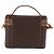 Céline Borsa Vanity Circolare in Tela Macadam CELINE in Pelle PVC 2 vie Marrone Oro Auth ep13087 D'oro - vista 3
