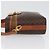 Céline Borsa Vanity Circolare in Tela Macadam CELINE in Pelle PVC 2 vie Marrone Oro Auth ep13087 D'oro - vista 5