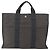 Hermès HERMES Borsa a Mano Her Line Tote MM in Tela Grigia Argento Auth 172062 Marrone - vista 2