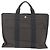Hermès HERMES Borsa a Mano Her Line Tote MM in Tela Grigia Argento Auth 172062 Marrone - vista 3