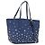 Jimmy Choo Borsa Tote in Pelle Blu Argento Auth BA10728