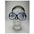 Vintage Yves Saint Laurent Übergroße Sonnenbrille Blau - Ansicht 3