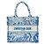 Christian Dior Book Tote de lona bordada Small Azul