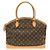 Louis Vuitton Monogram Lockit horizontale Handtasche Braun