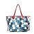 Borsa tote Neverfull Damier e Monogram Patchwork Denim MM di Louis Vuitton Blu - vista 2