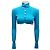 Alaïa Alaia türkisfarbener cropped glänzender Crinoline-Cardigan Blau