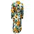 Abito camicia in cotone arricciato stampato floreale multicolore Lela Rose - vista 3