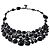 Collana Statement Bib Gripoix con CC in Cristalli Neri Rara Chanel 08A Nero Argento Metallico Silver hardware