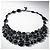 Collana Statement Bib Gripoix con CC in Cristalli Neri Rara Chanel 08A Nero Argento Metallico Silver hardware - vista 2