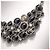 Collana Statement Bib Gripoix con CC in Cristalli Neri Rara Chanel 08A Nero Argento Metallico Silver hardware - vista 4