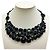 Collana Statement Bib Gripoix con CC in Cristalli Neri Rara Chanel 08A Nero Argento Metallico Silver hardware - vista 7