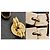 Orecchini Gucci a 3 livelli in oro giallo 18k e diamanti - vista 3