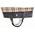 Borsa tote Burberry in pelle nera e tela a quadri Nero Marrone chiaro - vista 10