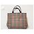 Borsa tote Burberry in pelle nera e tela a quadri Nero Marrone chiaro - vista 6