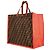 Borsa Shopper Fendi FF Zucca Jacquard Marrone Rosso