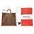 Borsa Shopper Fendi FF Zucca Jacquard Marrone Rosso - vista 10
