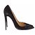 Christian Louboutin Décolleté neri "So Kate" in camoscio Nero - vista 3