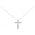 Autre Marque Collana a Croce con Diamanti in Oro Bianco Au750 Argento