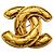 Timeless Spilla Chanel Coco Mark Matelassé in Placcato Oro D'oro