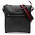 Borsa messenger media GG Supreme Web nera di Gucci Nero