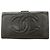 Timeless Cartera larga de cordero negro Chanel