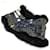 Sciarpa Infinity Gucci nera e blu in seta e pelliccia Nero  - vista 2