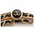 Medaillon CINTA CHANEL NOVA COM CORRENTE ENTRELAÇADA E MEDALHÃO TREVO LOGO CC T80 Dourado - vista 13