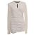 Posy geraffter Pullover aus cremefarbener Wolle von Isabel Marant Weiß Roh