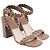 Sandali intrecciati Pippa in pelle marrone di Michael Kors Rosso - vista 3