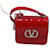Sac à épaule Micro VSling Valentino Garavani en cuir verni rouge  - vue 1
