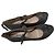 Miu Miu Décolleté Wedge Peep-Toe Mary Jane in Camoscio Grigio - vista 5