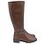 Botas altas de cuero marrón Stuart Weitzman City Castaño Roja