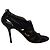 Sandali con tacco a taglio Jimmy Choo in pelle nera Nero